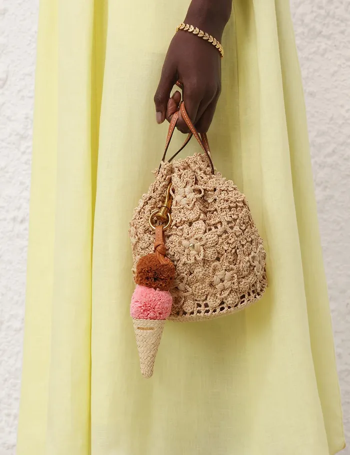 Women Towels and Pareos Zimmermann Ice Cream Bag Charm Natural