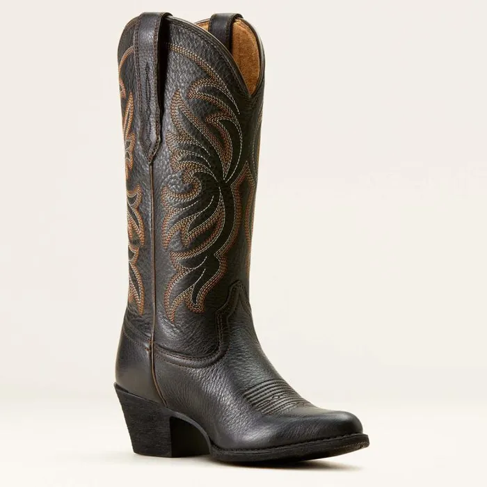 Women Western Boots Ariat Heritage J Toe Stretchfit Western Boot Black Deertan Women Western Boots Ariat Heritage J Toe Stretchfit Western Boot Black Deertan