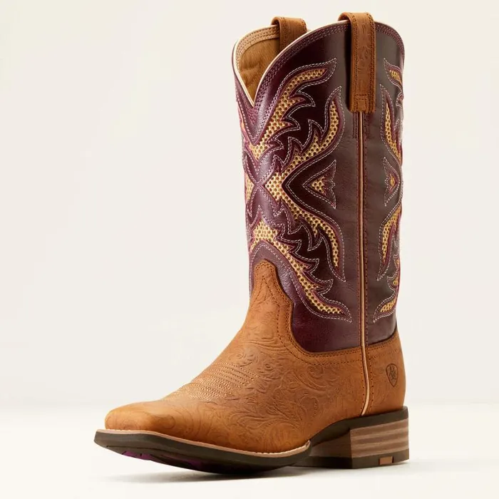 Women Western Boots Ariat San Angelo VentTEK 360 Western Boot Tooled Toasted Almondaged Merlot Women Western Boots Ariat San Angelo VentTEK 360 Western Boot Tooled Toasted Almondaged Merlot