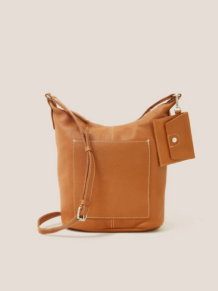 Women White Stuff Bags And Purses Fern Leather Crossbody Bag Mid Tan