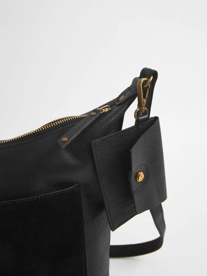 Women White Stuff Bags And Purses Fern Leather Crossbody Pure Black Women White Stuff Bags And Purses Fern Leather Crossbody Pure Black