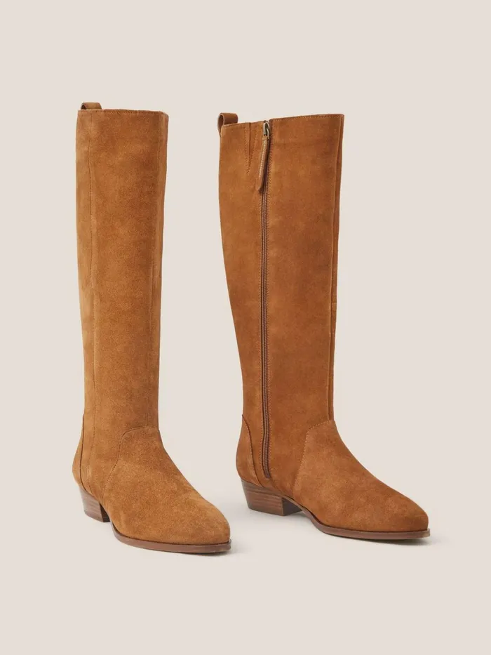 Women White Stuff BOOTS 15 OFF Willow Suede Knee High Boot Dark Tan Women White Stuff BOOTS 15 OFF Willow Suede Knee High Boot Dark Tan