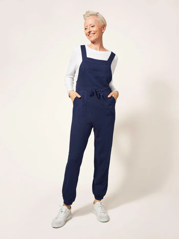 Women White Stuff Dresses Daphne Jersey Dungaree French Navy