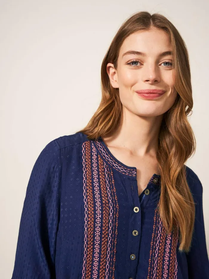 Women White Stuff Dresses Liv Embroidered Dress Navy Multi Women White Stuff Dresses Liv Embroidered Dress Navy Multi