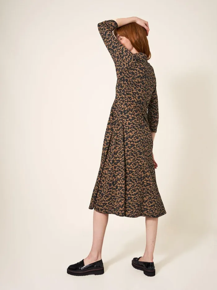 Women White Stuff Dresses Rua Printed Midi Dress Black Multi Women White Stuff Dresses Rua Printed Midi Dress Black Multi