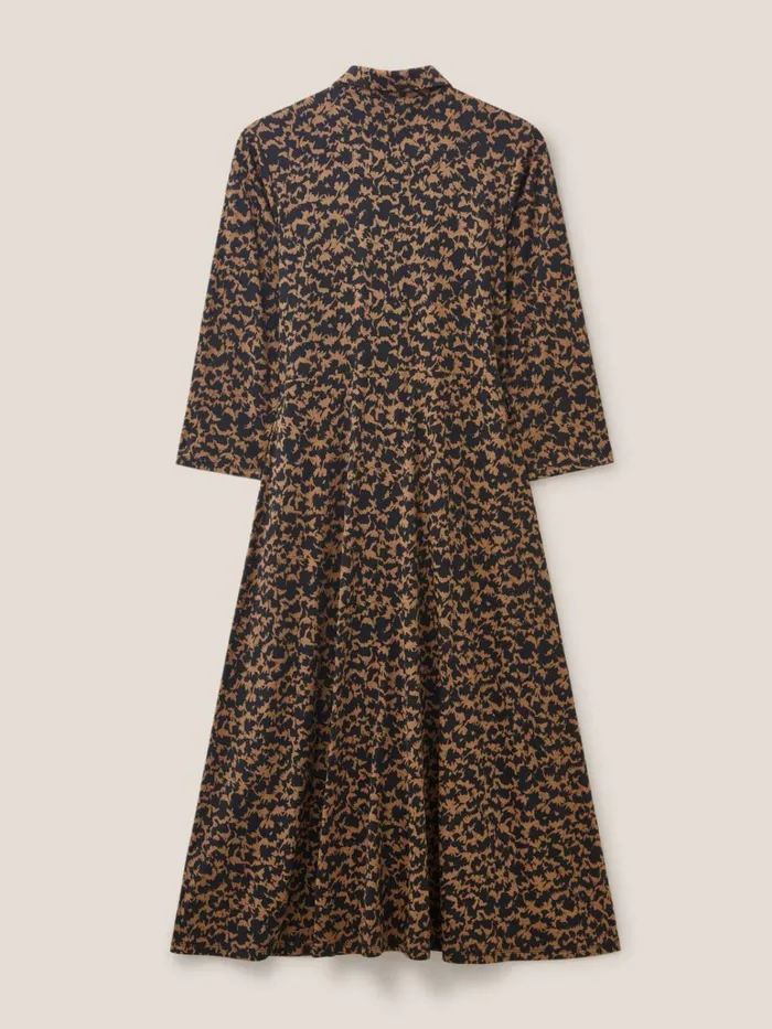 Women White Stuff Dresses Rua Printed Midi Dress Black Multi Women White Stuff Dresses Rua Printed Midi Dress Black Multi