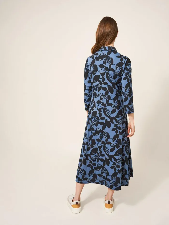 Women White Stuff Dresses Rua Printed Midi Dress Blue Print Women White Stuff Dresses Rua Printed Midi Dress Blue Print