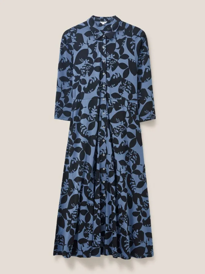 Women White Stuff Dresses Rua Printed Midi Dress Blue Print Women White Stuff Dresses Rua Printed Midi Dress Blue Print