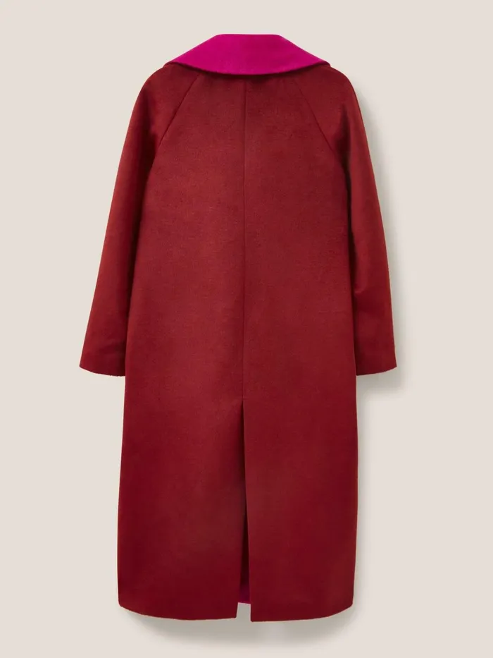 Women White Stuff Partywear Adeline Colour Block Coat Plum Multi Women White Stuff Partywear Adeline Colour Block Coat Plum Multi