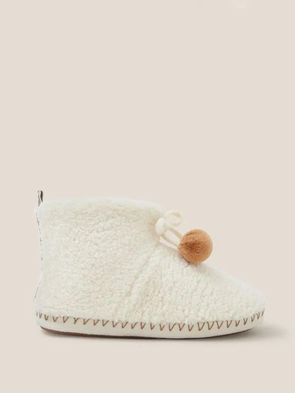 Women White Stuff Pyjamas And Nightwear Borg Slipper Bootie Light Natural