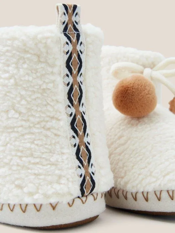 Women White Stuff Pyjamas And Nightwear Borg Slipper Bootie Light Natural Women White Stuff Pyjamas And Nightwear Borg Slipper Bootie Light Natural