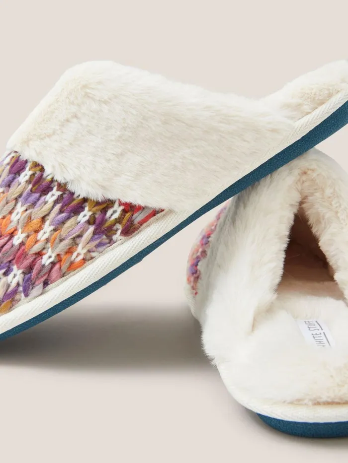 Women White Stuff Pyjamas And Nightwear Knitted Mule Slipper Natural Multi Women White Stuff Pyjamas And Nightwear Knitted Mule Slipper Natural Multi