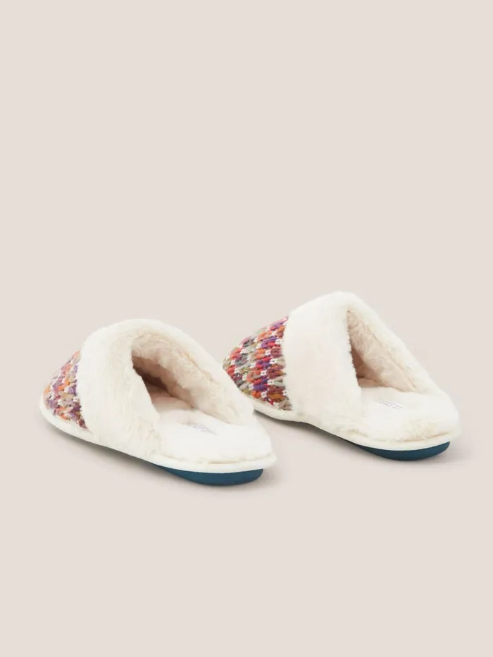 Women White Stuff Pyjamas And Nightwear Knitted Mule Slipper Natural Multi Women White Stuff Pyjamas And Nightwear Knitted Mule Slipper Natural Multi