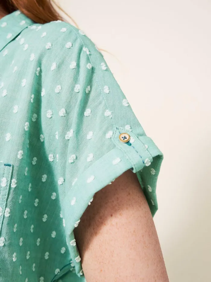 Women White Stuff Shirts Blouses And Tunics Ella Organic Cotton Shirt Mid Green Women White Stuff Shirts Blouses And Tunics Ella Organic Cotton Shirt Mid Green