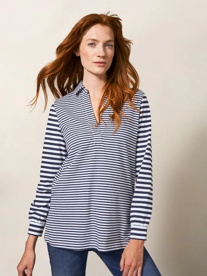 Women White Stuff Tops And Tshirts Fran Plain Shirt Navy Multi Women White Stuff Tops And Tshirts Fran Plain Shirt Navy Multi