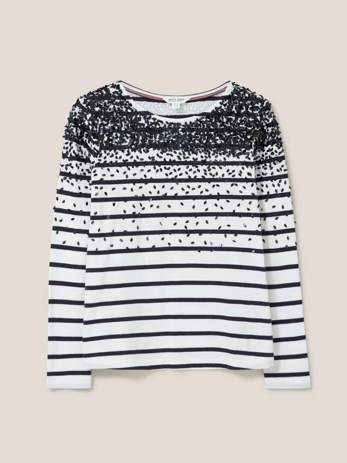 Women White Stuff Tops And Tshirts ROXY SEQUIN TOP Ivory Multi Women White Stuff Tops And Tshirts ROXY SEQUIN TOP Ivory Multi