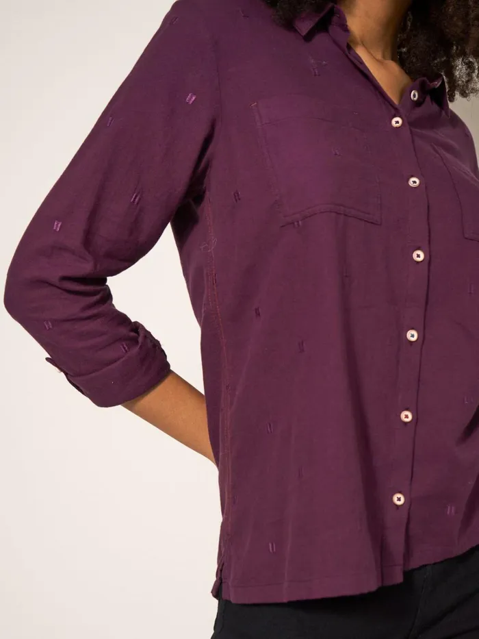 Women White Stuff Tops And Tshirts Sophie Organic Cotton Shirt Dk Plum Women White Stuff Tops And Tshirts Sophie Organic Cotton Shirt Dk Plum