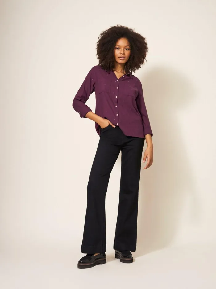 Women White Stuff Tops And Tshirts Sophie Organic Cotton Shirt Dk Plum Women White Stuff Tops And Tshirts Sophie Organic Cotton Shirt Dk Plum