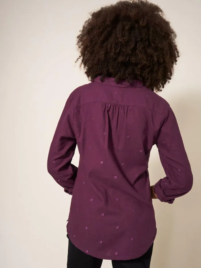 Women White Stuff Tops And Tshirts Sophie Organic Cotton Shirt Dk Plum Women White Stuff Tops And Tshirts Sophie Organic Cotton Shirt Dk Plum