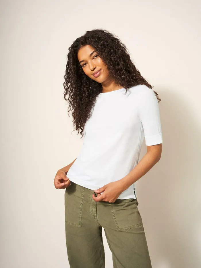 Women White Stuff Tops And Tshirts SYDNEY BOAT NECK TOP Brilliant White Women White Stuff Tops And Tshirts SYDNEY BOAT NECK TOP Brilliant White