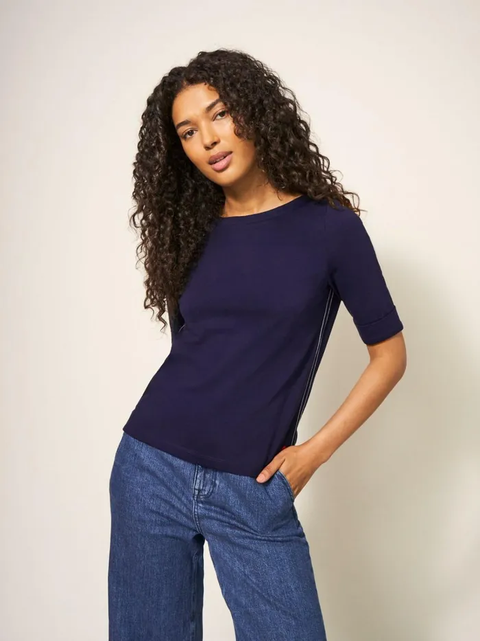 Women White Stuff Tops And Tshirts SYDNEY BOAT NECK TOP Dark Navy Women White Stuff Tops And Tshirts SYDNEY BOAT NECK TOP Dark Navy
