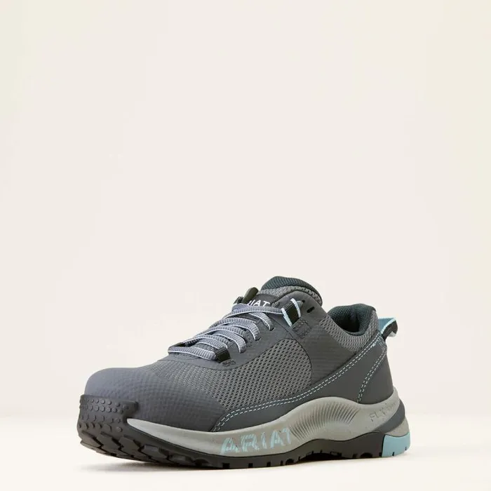 Women Work Boots and Shoes Ariat Outpace Shift Composite Toe Work Shoe Smoky Grey
