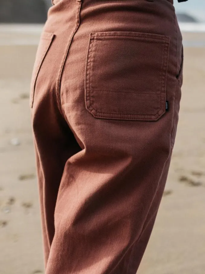 Women Yarrel Canvas Trouser Teak Rose Finisterre Trousers and Leggings