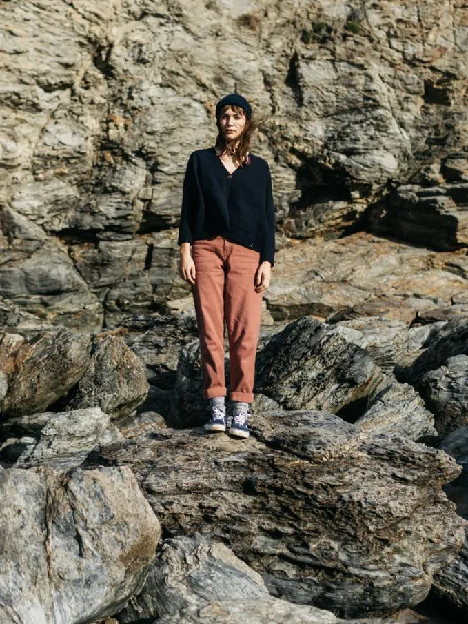 Women Yarrel Canvas Trouser Teak Rose Finisterre Trousers and Leggings