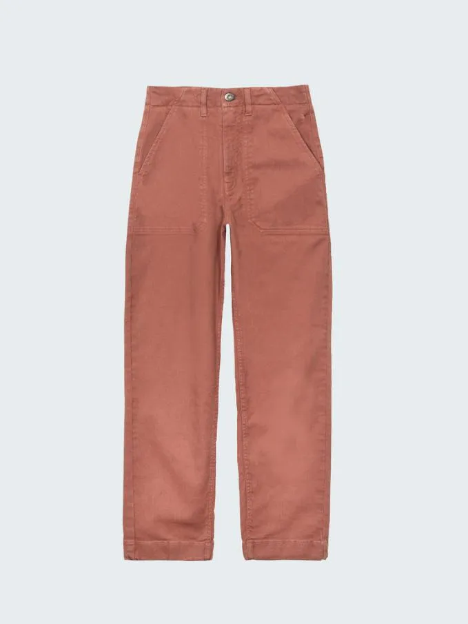 Women Yarrel Canvas Trouser Teak Rose Finisterre Trousers and Leggings