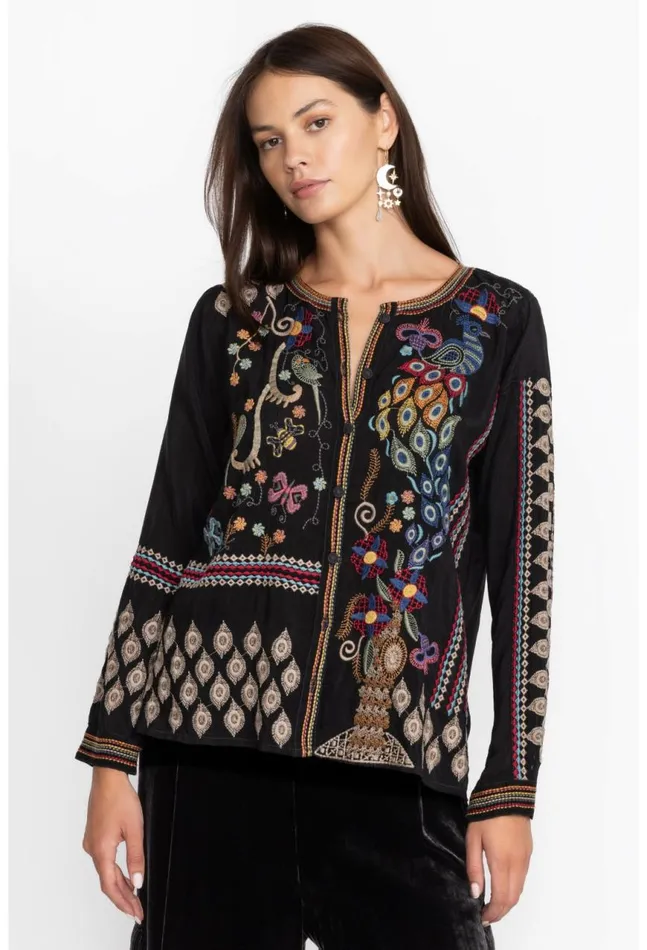 Women Zodea BlouseRio Black Johnny Was Tops