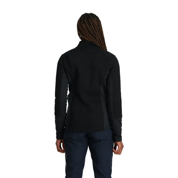 Womens Bandita Full Zip Black Spyder Sweaters