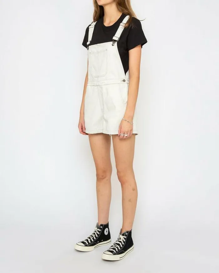 Womens Deus Ex Machina Dresses Vada Overall 8211 Bleached White Bleached White Womens Deus Ex Machina Dresses Vada Overall 8211 Bleached White Bleached White