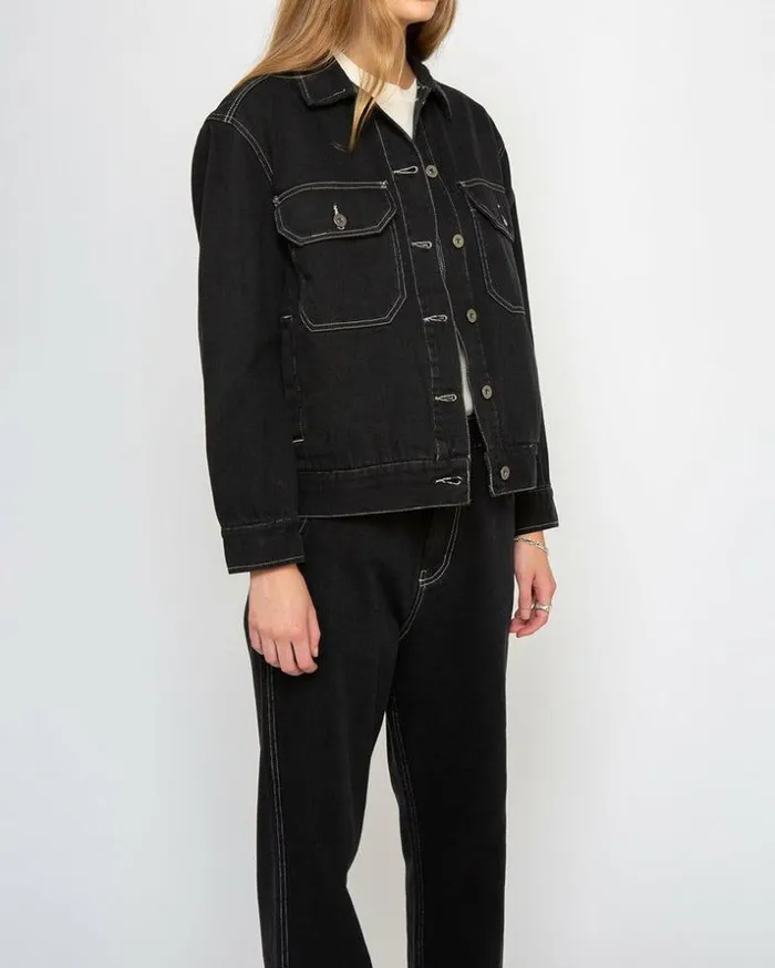Womens Deus Ex Machina Jackets Coby Jacket 8211 Black Black Womens Deus Ex Machina Jackets Coby Jacket 8211 Black Black