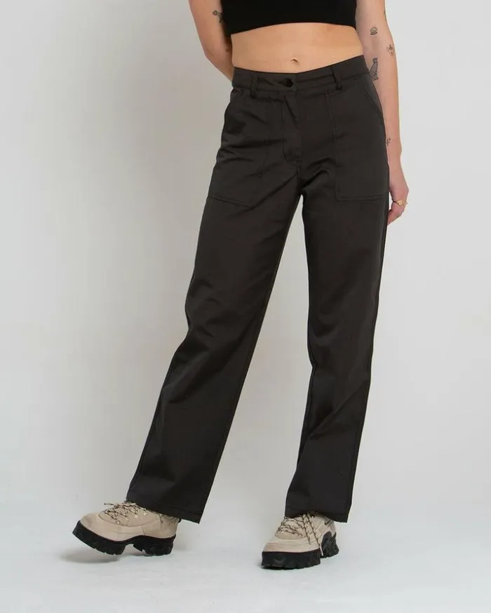 Womens Deus Ex Machina Pants Mona Ripstop Pant 8211 Anthracite Anthracite