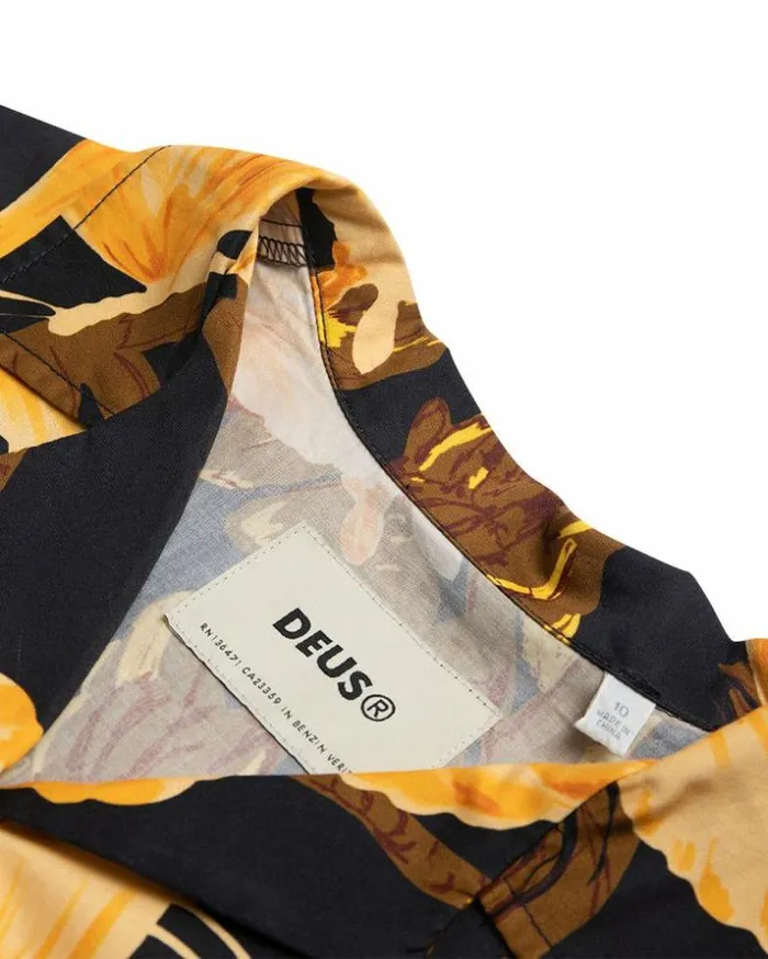 Womens Deus Ex Machina Shirts Chenault Shirt 8211 Black Black Womens Deus Ex Machina Shirts Chenault Shirt 8211 Black Black