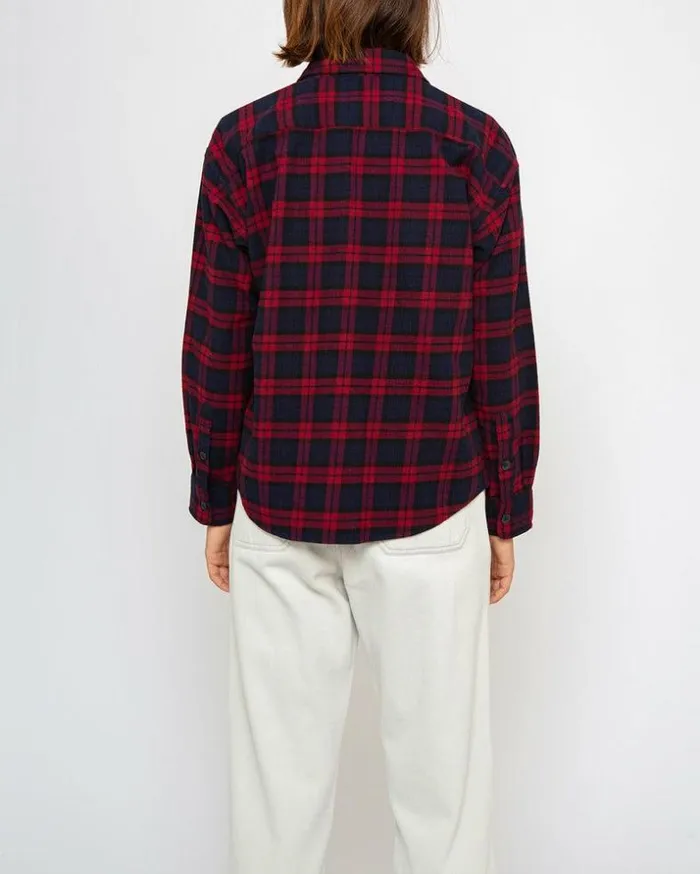 Womens Deus Ex Machina Shirts Flannel Check Shirt 8211 Red Check Red Check Womens Deus Ex Machina Shirts Flannel Check Shirt 8211 Red Check Red Check