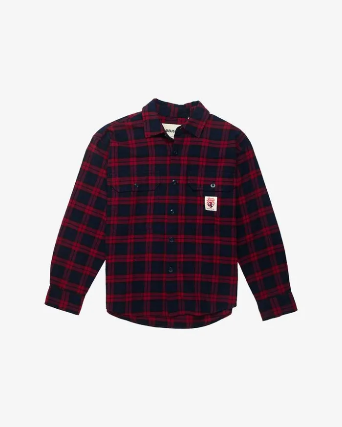 Womens Deus Ex Machina Shirts Flannel Check Shirt 8211 Red Check Red Check Womens Deus Ex Machina Shirts Flannel Check Shirt 8211 Red Check Red Check