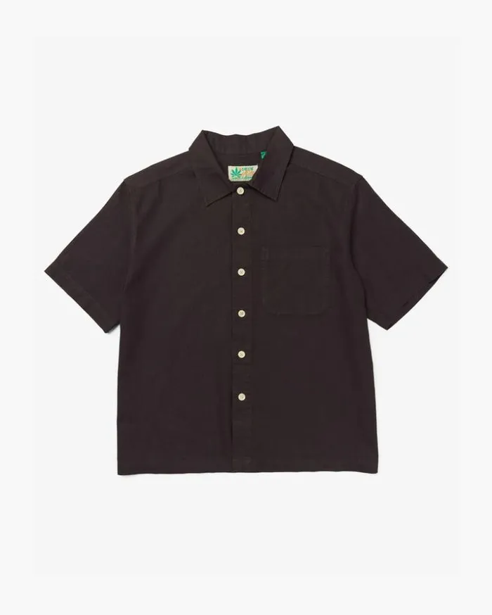 Womens Deus Ex Machina Shirts Onnie Short Sleeve Shirt 8211 Chocolate Plum Chocolate Plum Womens Deus Ex Machina Shirts Onnie Short Sleeve Shirt 8211 Chocolate Plum Chocolate Plum