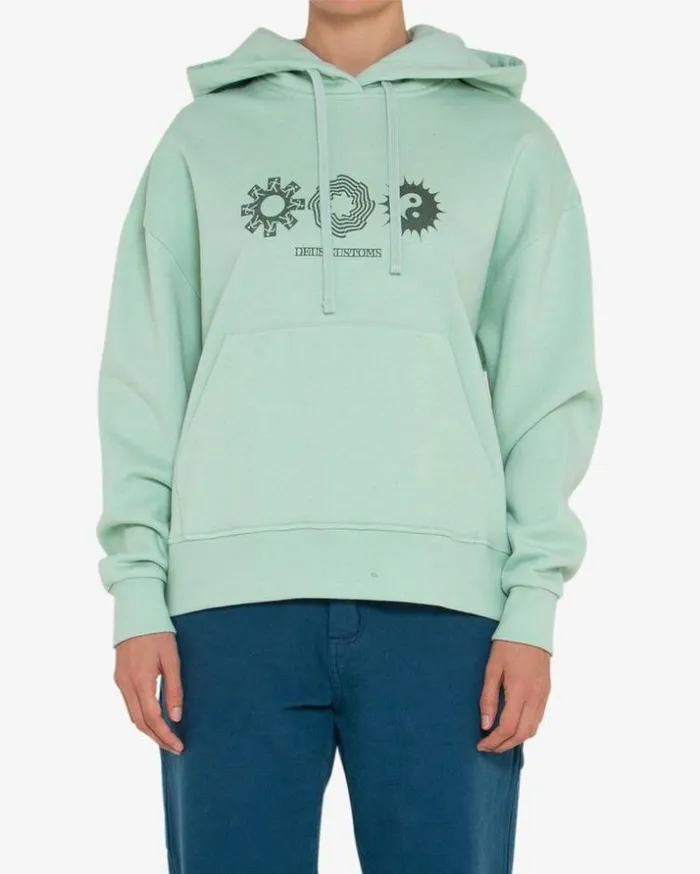Womens Deus Ex Machina Sweaters Cultivate Hoodie 8211 Granite Green Granite Green Womens Deus Ex Machina Sweaters Cultivate Hoodie 8211 Granite Green Granite Green