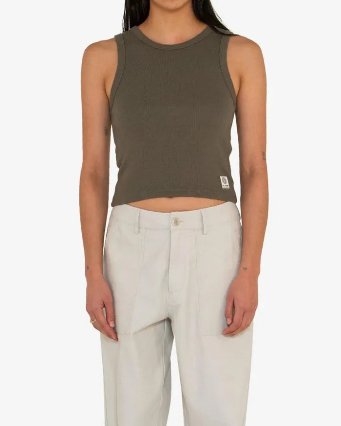 Womens Deus Ex Machina Tees Military Tank 8211 Clover Clover