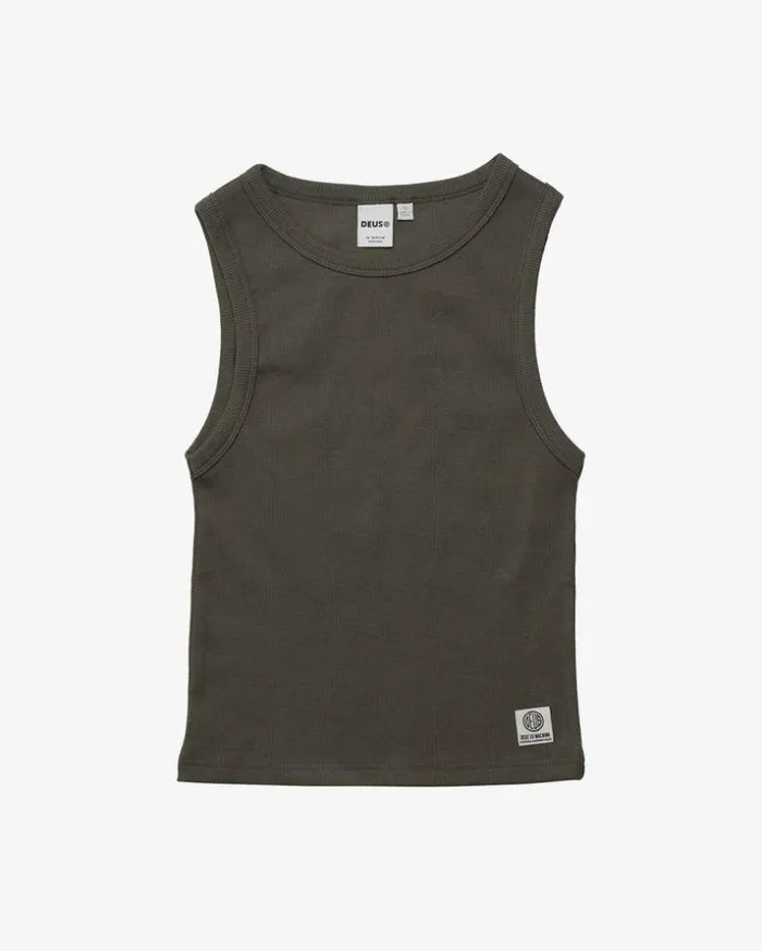 Womens Deus Ex Machina Tees Military Tank 8211 Clover Clover Womens Deus Ex Machina Tees Military Tank 8211 Clover Clover