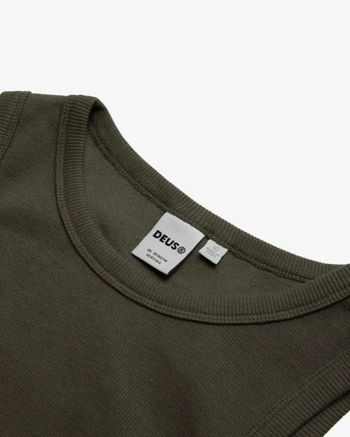 Womens Deus Ex Machina Tees Military Tank 8211 Clover Clover Womens Deus Ex Machina Tees Military Tank 8211 Clover Clover