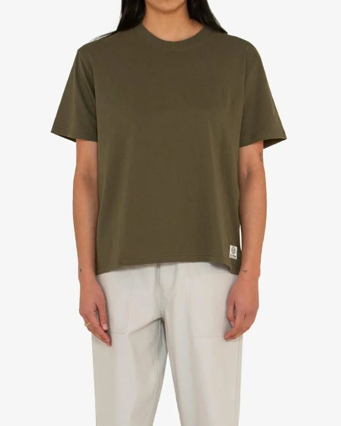 Womens Deus Ex Machina Tees Military Tee 8211 Clover Clover