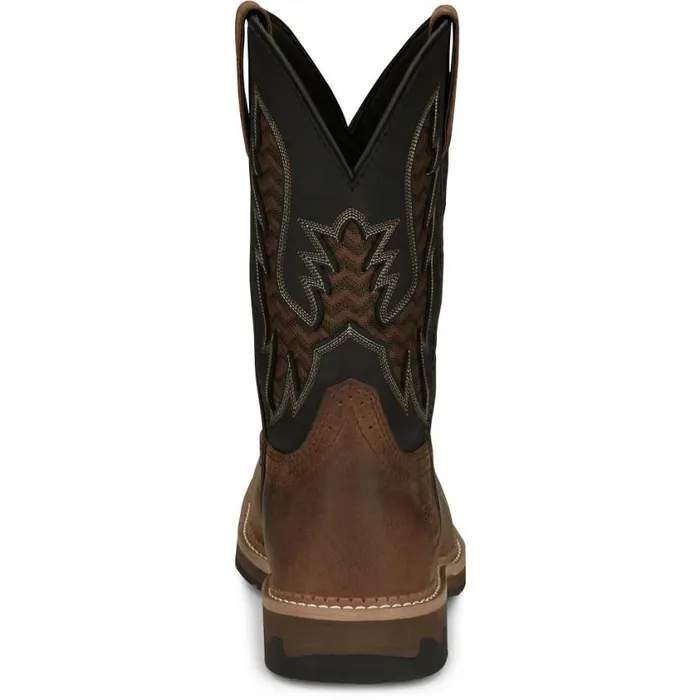 Work Men Justin Boots Bolt 11034 Nano Composite Toe Brown