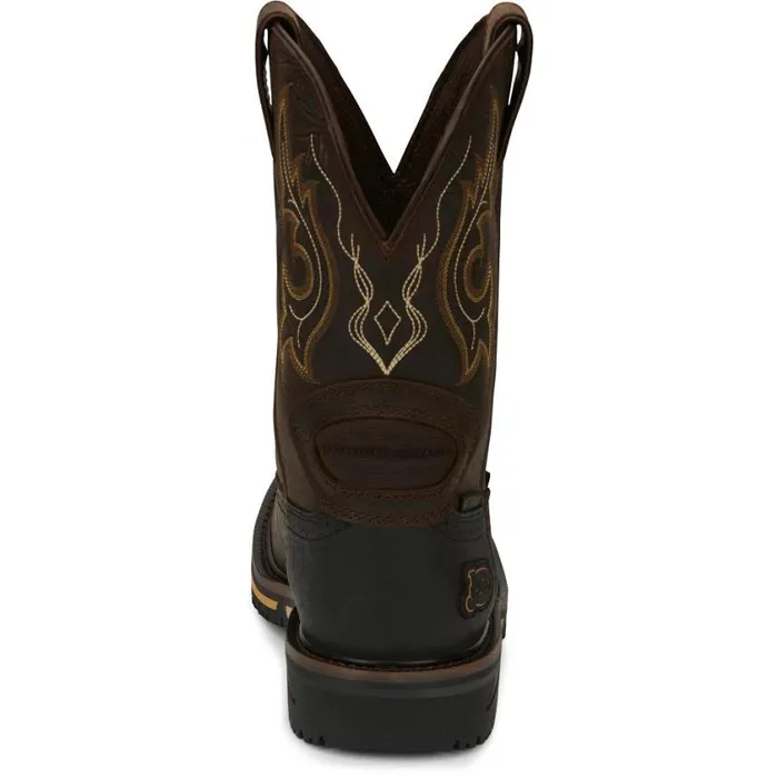 Work Men Justin Boots Joist 11034 Composite Toe Waterproof Work Boot Chocolate Brown 040brown041