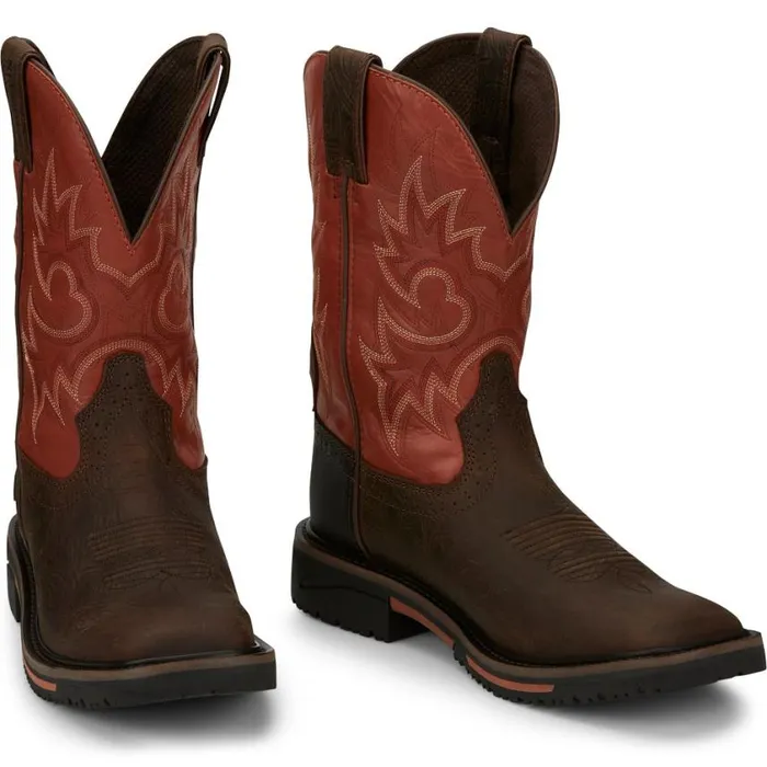 Work Men Justin Boots Joist 11034 Waterproof Work Boot Rustic Brown 040brown041 Work Men Justin Boots Joist 11034 Waterproof Work Boot Rustic Brown 040brown041