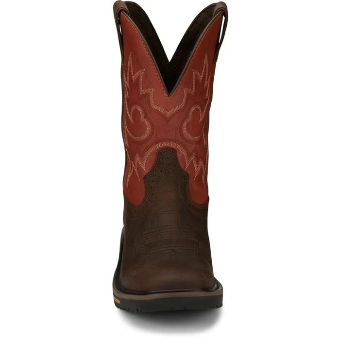 Work Men Justin Boots Joist 11034 Waterproof Work Boot Rustic Brown 040brown041