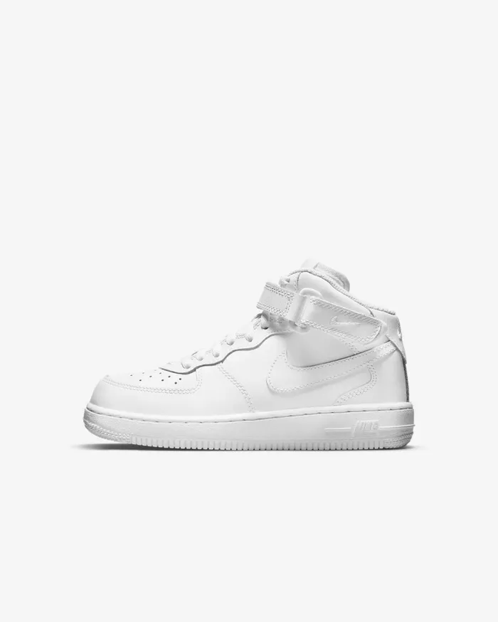 Younger Kids 3 8211 7 Years Kids Nike Force 1 Mid LE Whitewhite