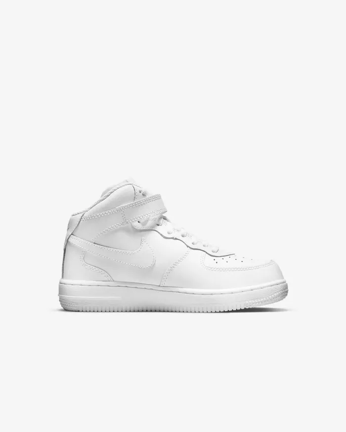 Younger Kids 3 8211 7 Years Kids Nike Force 1 Mid LE Whitewhite