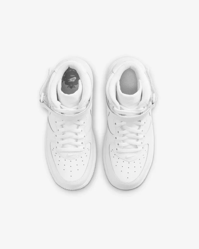 Younger Kids 3 8211 7 Years Kids Nike Force 1 Mid LE Whitewhite